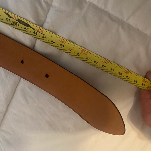 Montblanc Ostrich Pattern Gold Tone Buckle Belt - Picture 9 of 9